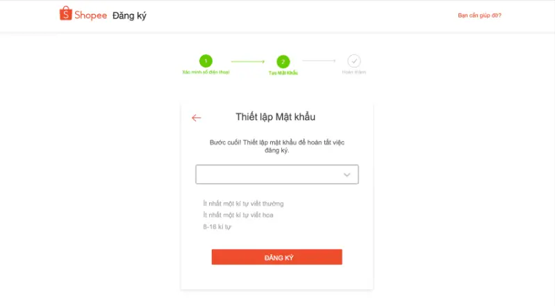 Thiết lập mật khẩu - Tera CRM