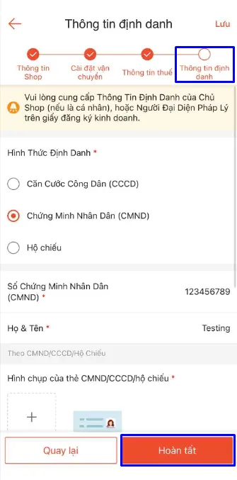 Thông tin định danh - Tera CRM