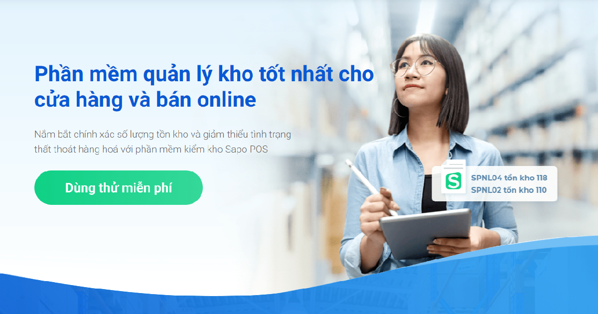 Phần mềm quản lý kho hàng Sapo POS - Tera CRM